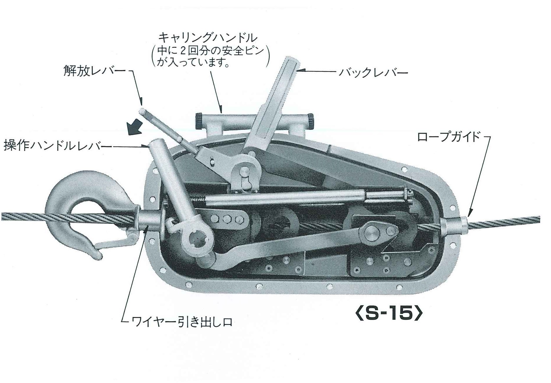 本宏製作所 スーパーチルホール S-15型 専用ワイヤー 20m ワイヤーロープ 1個 - 4